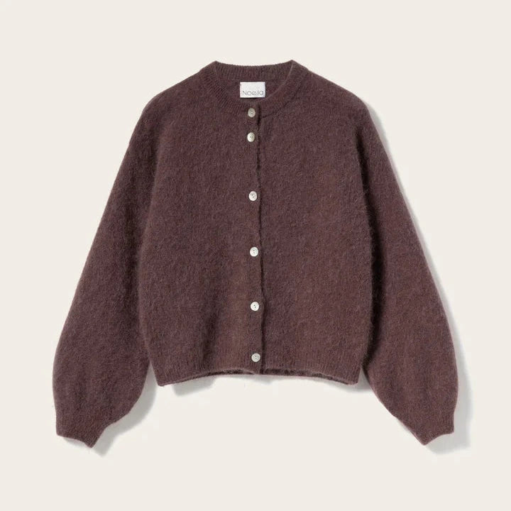 Noella Kae Knit Cardigan Medium Brown