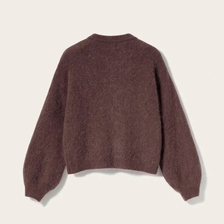 Noella Kae Knit Cardigan Medium Brown